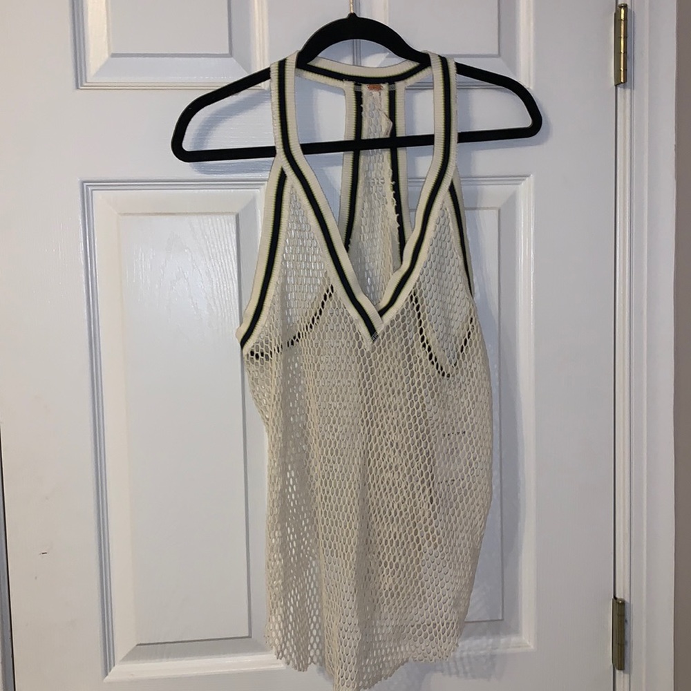 Free People netted beach coverup